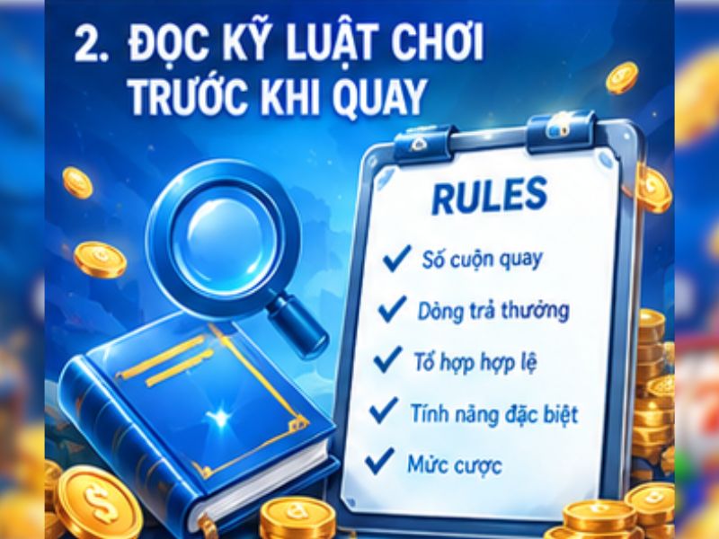 Đọc kỹ luật chơi trước khi quay