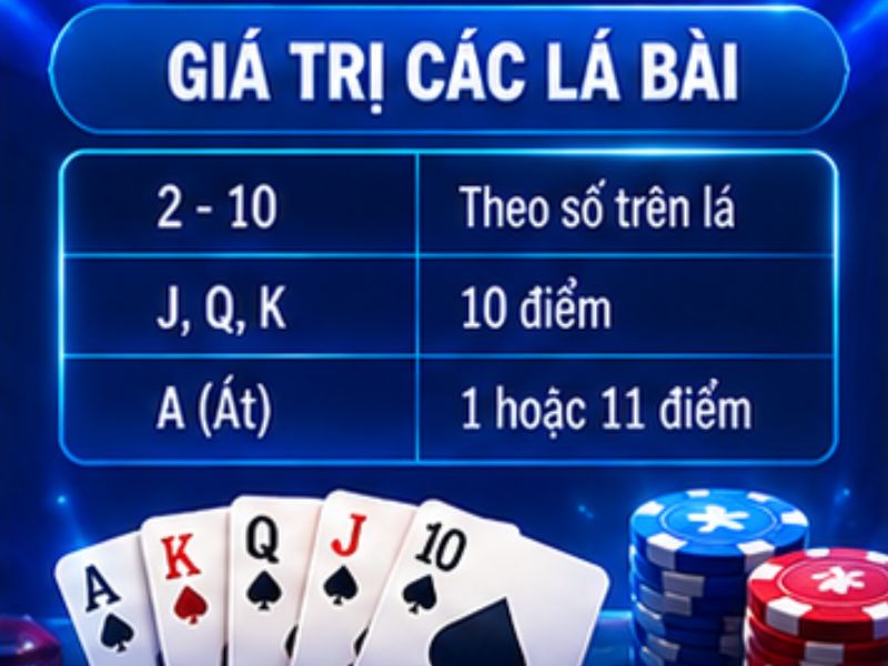 Giá trị các lá bài trong Blackjack