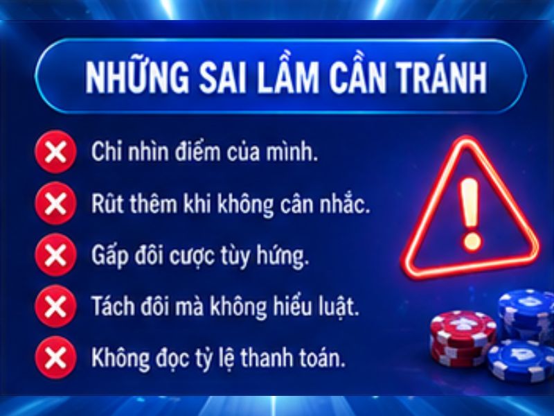 Những sai lầm thường gặp khi chơi Blackjack